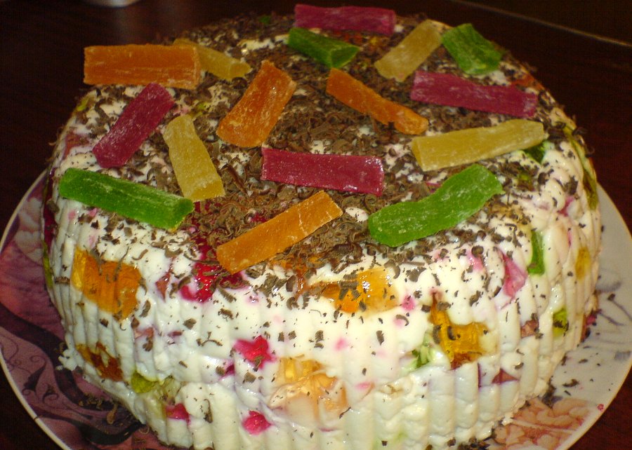 торт із желе «мозаїка»