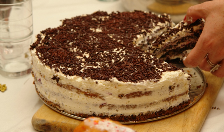 вершковий торт на сковорідці