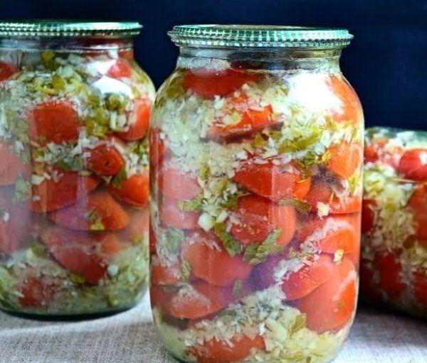 Помідори з часником "Їжачки"